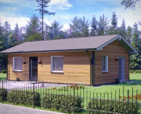 wooden houses